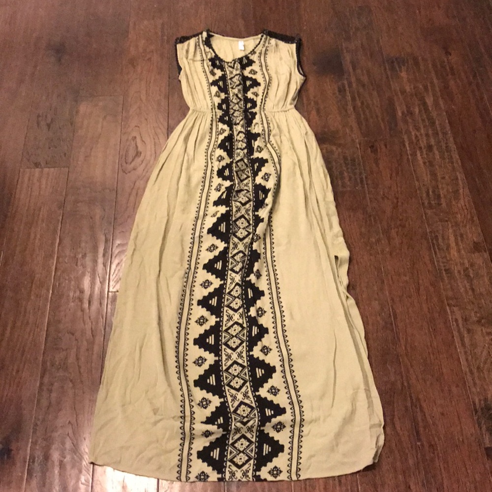 Maxi army green dress